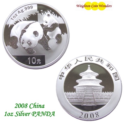 2008 1oz Silver PANDA - Click Image to Close